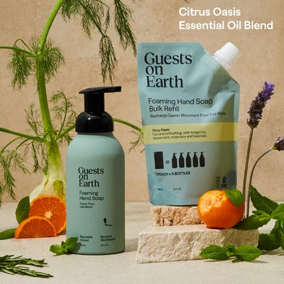 Guest on Earth Foaming Hand Soap Starter Kit, Citrus Oasis
